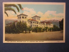 Old c.1920 - CASA LOMA HOTEL Redlands CA. - POSTCARD Style ADVERTISING CARD 