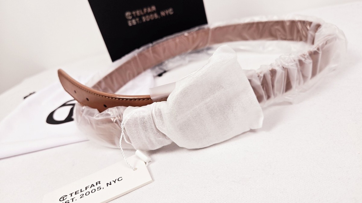 Telfar Tan Belt Large 100% Authentic! Logo Belt - Silver/Cream main image 2