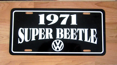 1971 Volkswagen Super Beetle license plate car tag  71 VW beetle bug