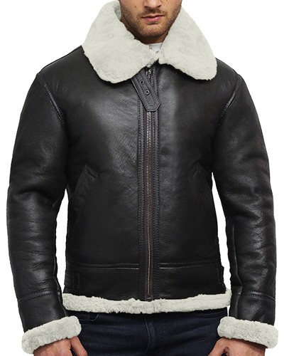 Men Original Sheepskin Leather Flying 