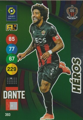 Carte Adrenalyn Signée OGCN Nice - Joueur Dante, Collection Football Ligue 1