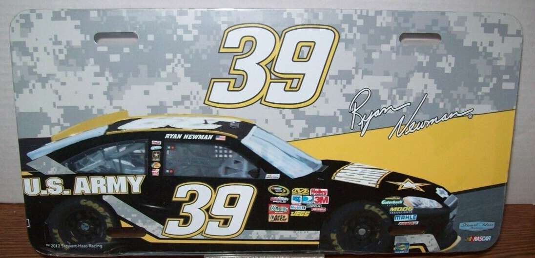 RYAN NEWMAN #39 2012 U.S. ARMY R&R METAL NASCAR LICENSE PLATE | eBay