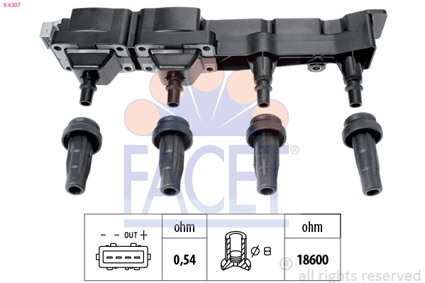 Facet ZüNdspule FüR Peugeot 206 Cc 307 CitroëN Berlingo/Berlingo First Kasten-image