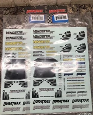 Duratrax Vendetta St Sticker Sheets X2 NEW Decals