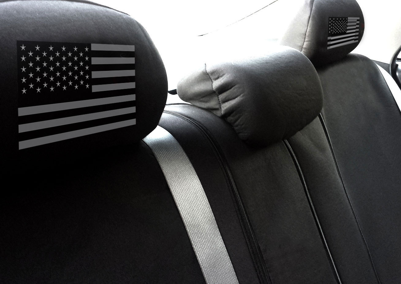 FOR JEEP NEW PAIR INTERCHANGEABLE US FLAG CAR SEAT HEADREST COVER GIFT