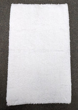 NWT NEW 22x34 inch MODERN SUPER SOFT COTTON SHAG BATH RUG - WHITE