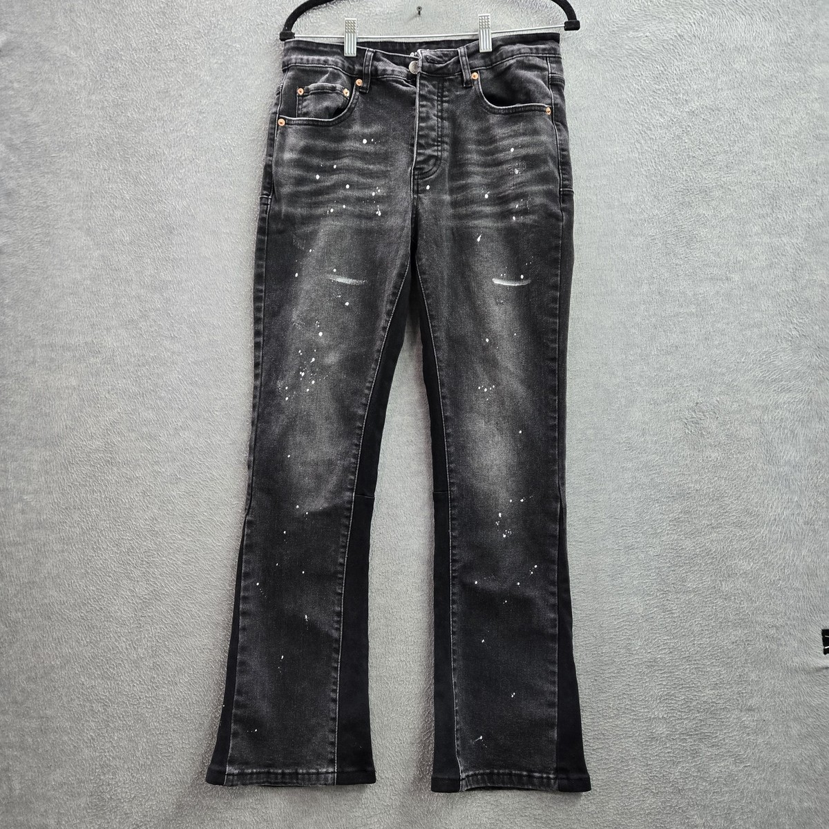 PURPLE BRAND P004 フレアデニム サイズ30 Purple Brand Men Jeans 30 Black Denim P004 Flare Dirty Vintage