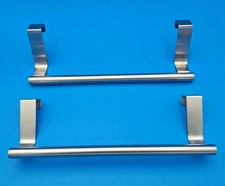 2 Pack Stainless Steel Over Door Towel Rack Bar Holders for Universal Fit