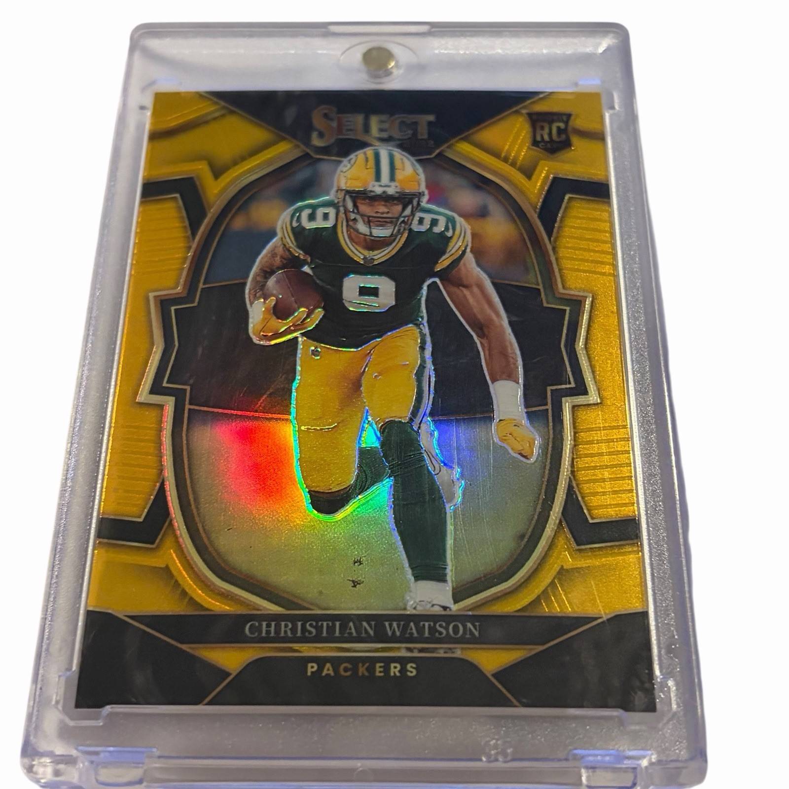 Christian Watson 10/10 Select Gold Prizm Concourse RC 2022