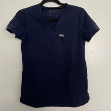 Women s FIGS Catarina One-Pocket Scrub Top Navy 1252 Size XXS