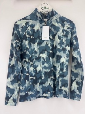 Ping Jasmine Golfpullover Damen UK Größe 6 marineblau bunt Langarm Reißverschluss/31506