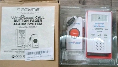Secure Wireless Caregiver Pager with Nurse Call Button - NEW IN BOX 