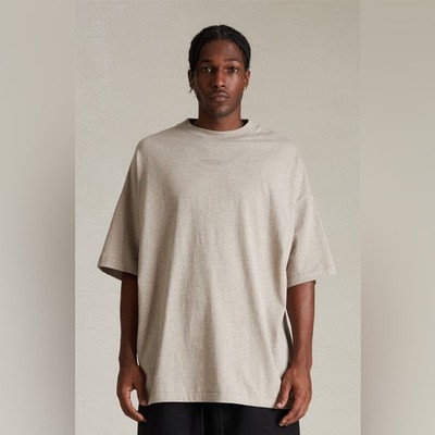 Fear of God Essentials Shirt Mens XS Heather Sand Tan Crewneck Tee FOG Boxy FW23