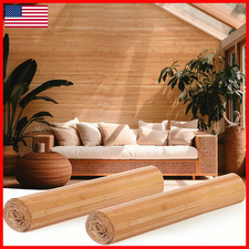 Juexica 2 Pcs Natural Bamboo Wall Panel 16 X 96 Inch Bamboo Covering Renewable