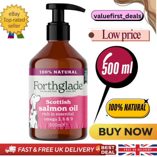 Forthglade Scottish Salmon Oil for Dogs, UK Sourced Omega 3 Fish Oil Dog Joint S