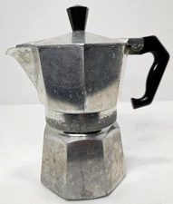 Vintage ABC Crusinallo Junior Metal Moka Espresso Maker Made In Italy Coffee