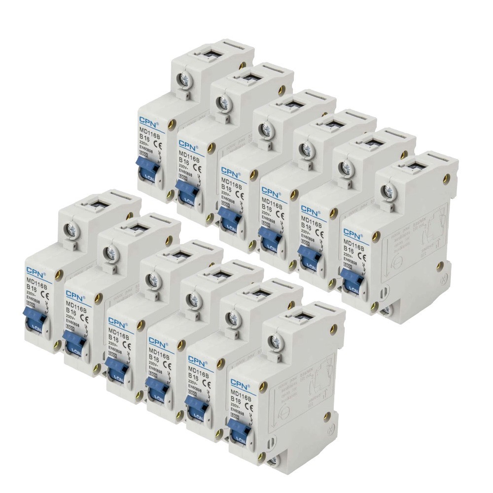Cudis 16A Single Pole, B Curve 6KA MCB - Pack of 12 MD116B 240 VAC