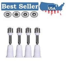 4-Pack Adjustable E26/E27 Light Socket Extender, 4.5 Inch Versatile Positioning