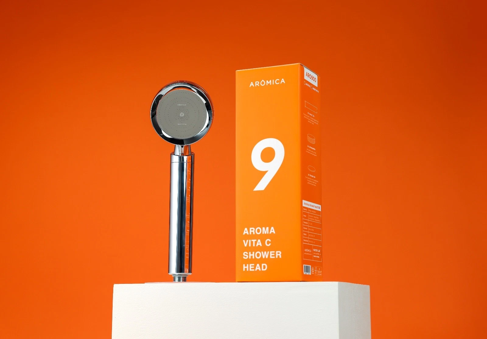 AROMICA ARO-900 Chrome Vitamin filtered shower head, High water pressure,