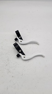 KORE TOP MOUNT BRAKE LEVERS, INTERRUPTER STYLE, WHITE, 31.8 DIA, NEW 