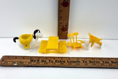 Vtg Hasbro Weebles Wobble Romper Room-Replacement Lot-Table,Chair,Cycle,Horse