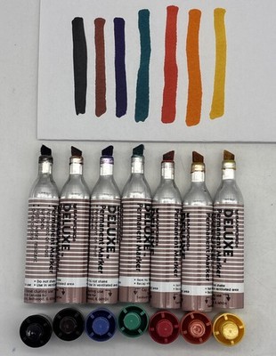 Vintage Lot 7 Sanford Deluxe Marker Multi Color Permanent Ink Metal No. 1000