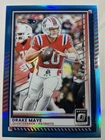 2025 Panini Optic Drake Maye Aqua Prizm #'d /349 New England Patriots Super Bowl