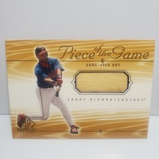 2001 SP Game Bat Edition Piece of the Game Sandy Alomar Bat #SA Indians