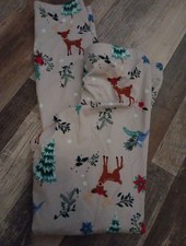Wonder Nation Christmas Winter Reindeer Girls M 7-8 Pajama Pants