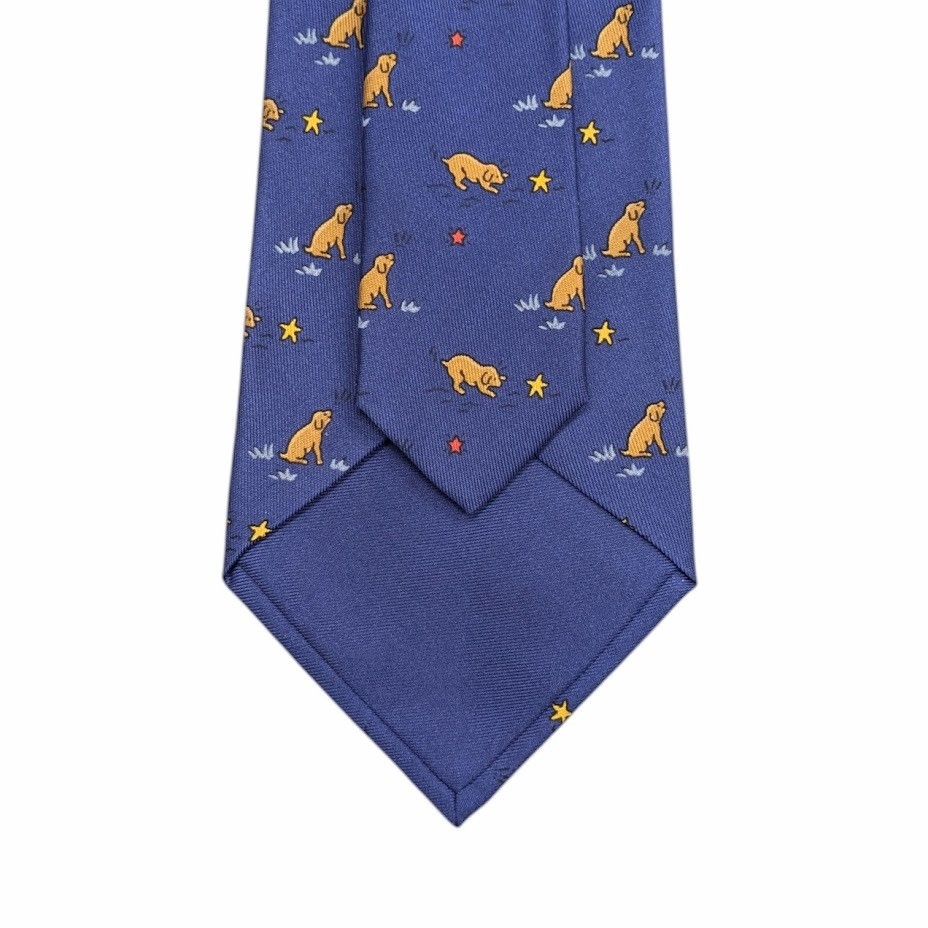 HERMES Dog Pattern Total Pattern Silk Blue - image 5