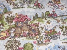 1/2 Yd Vintage Nursery Thyme Rhyme FLANNEL by...
