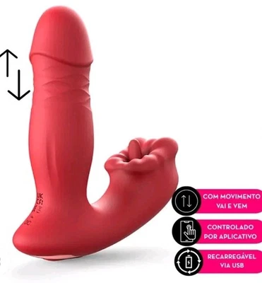 Culotte Vibrante Connectée - Vibromasseur Bluetooth Rouge - Stimulation Clitoridienne & Vaginale - Silicone Doux