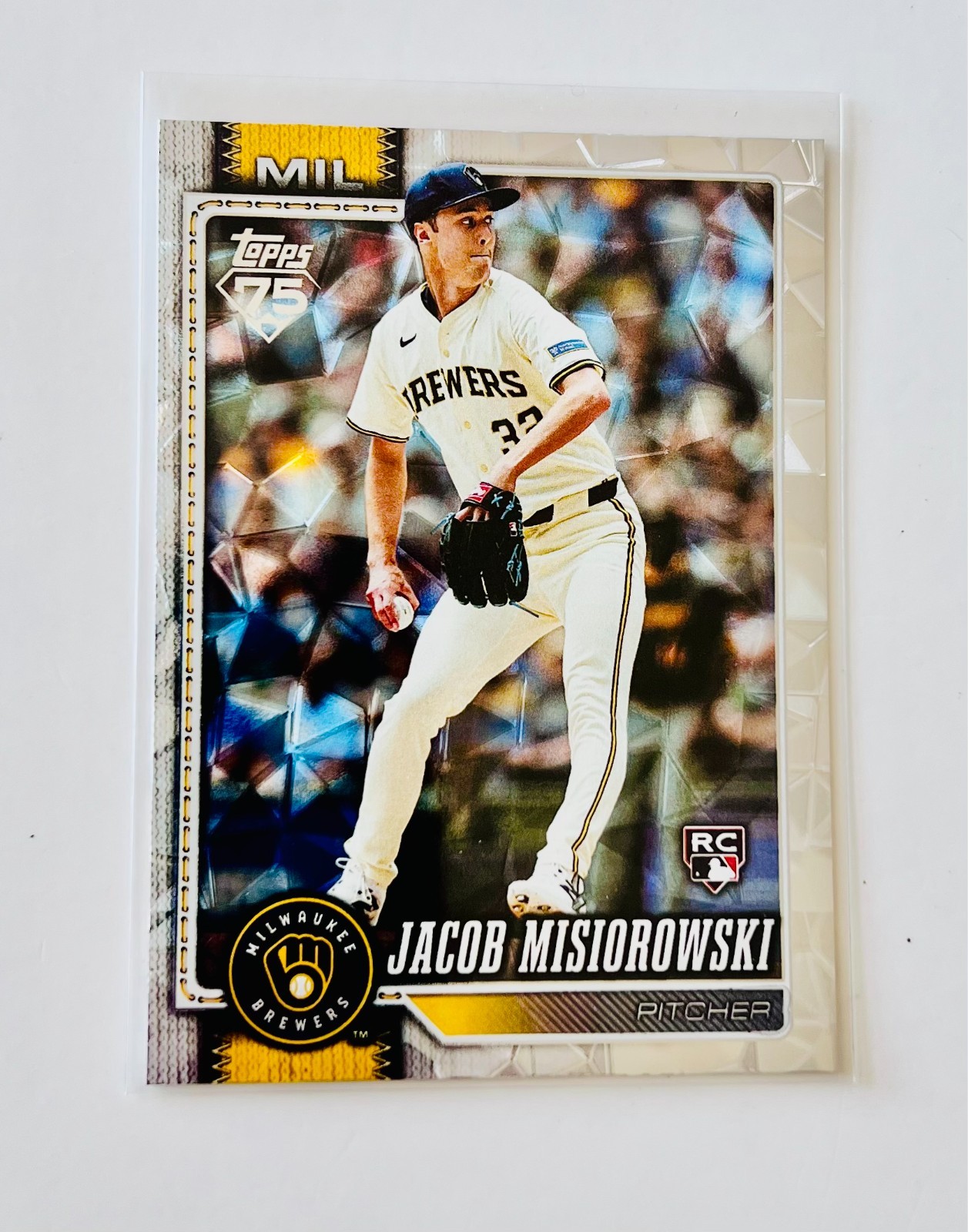 JACOB MISIOROWSKI 2026 Topps Baseball #10 RC Diamante Milwaukee Brewers