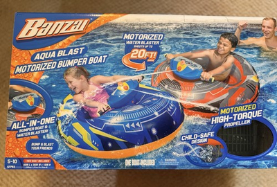 #ad #ad Banzai Aqua Blast Motorized Bumper Boat New $180.00