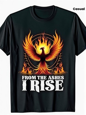 1pc of Men'S Phoenix Rising T-Shirt - Made from 100% with a Heavyweight of 180