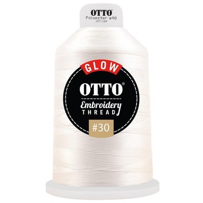 5 Pack Of OTTO Embroidery Glow in the Dark Thread #30 4,400 yd. King Cone