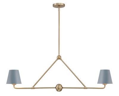 Crystorama Lighting Group XAV-B9302 Xavier 2 Light 42''W Linear - Vibrant Gold /