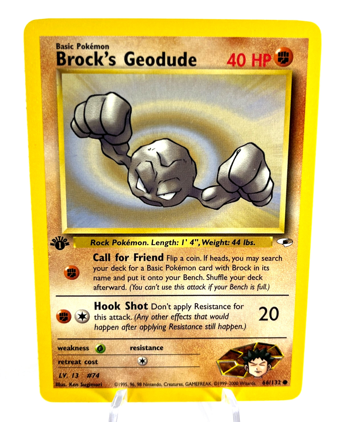 1st Edition Brock's Geodude 66/132 - Gym Heroes - Common - Pokemon - NM
