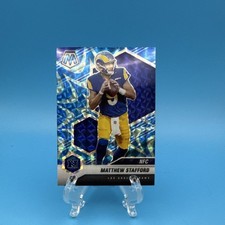 2021 Panini Mosaic Matthew Stafford #205 Rams Reactive Blue Prizm NFC