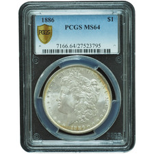 1886 Morgan Silver Dollar PCGS MS64 Condition High-Shine! *JE