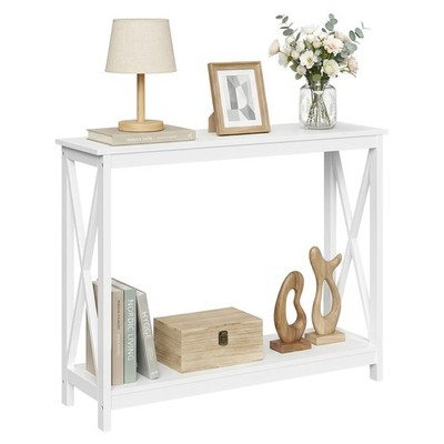Console Table For Entryway Storage Shelf Entry Farm Accent Sofa White