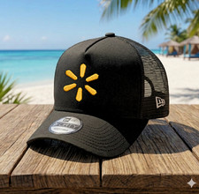 Walmart Black Mesh Trucker Hat Embroidered Lo...