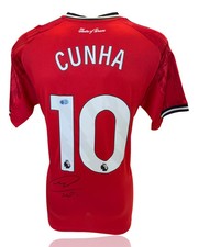MATHEUS CUNHA SIGNED 2025/26 MANCHESTER UTD HOME SHIRT (ACG CERT AG17831)