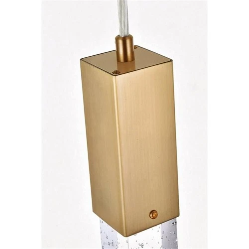 Elegant Lighting Weston 6-Lights Modern Metal and Crystal Pendant in Satin Gold - Picture 6 of 8
