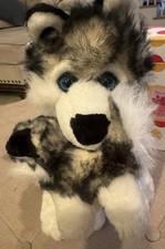 Siberian Husky Pup Realistic Plush Stuffed Toy 13" Lipco Legends