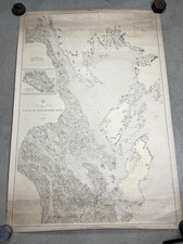 1919 Maine Nautical Chart ~ Calais to West Quoddy Head ~ U.S.C & G. S. Map