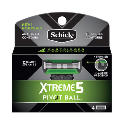 Schick Xtreme 5 PIVOT BALL Refill Razor Blades 4 Cartridges Brand New