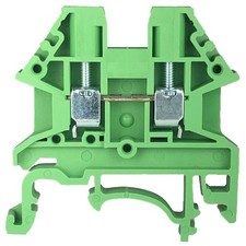 Dinkle Green DK2.5N-GN DIN Rail Terminal Block Screw Type UL 600V 20A 12-22AW...