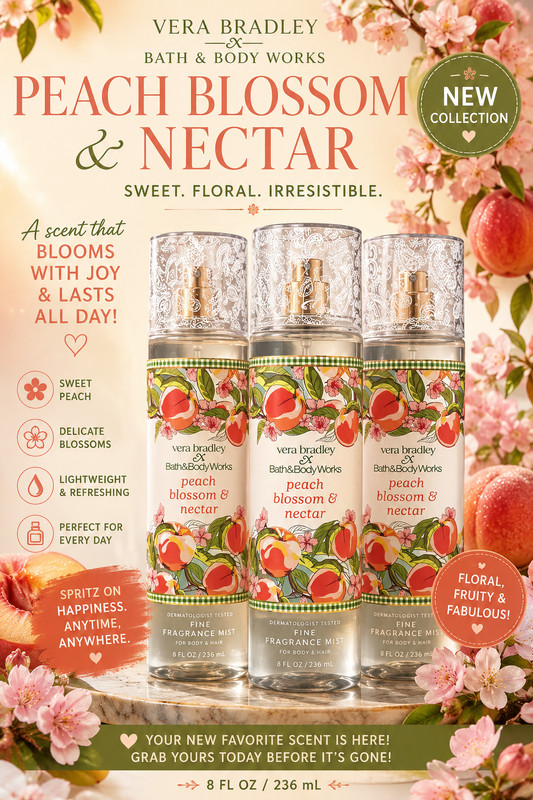 Peach Nectar and Blossom- Bath and Body Works Fragrance Mist