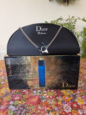 DIOR PARFUMS TASCHE. Silber Stern Kette. Neu. Mit Dior Addict Box